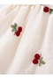 Girls Embroidered Cherry Strappy Dress - 5