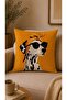 Set of 2 Guten Morgen Welt & Stylish Dalmatian Patterned Digital Printed Decorative Throw Pillow Covers - 2