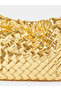 Gold Woven Chain Strap Hand Bag - 4