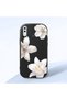 Samsung Galaxy A30 Compatible Case Camera Protective Black Silicone Couple Phone Case with Floral Pattern