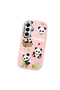 Samsung Galaxy A16 Compatible Case Camera Protector Pink Silicone Couple Phone Case Panda Pattern - 3