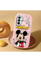 Samsung Galaxy A26 Compatible Case Camera Protector Pink Silicone Couple Phone Case Character Patterned - 2