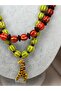 Women's Double Row Colorful Beaded Giraffe Figured Bohemian Ethnic Long Neck Necklace - 2