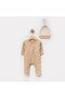 Baby 100% Cotton 2-Piece Hat and Romper Set 0-3/3-6 Months Newborn Hospital Release Bodysuit Set - 5