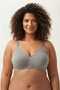 4-Pack Women's Cotton Seamless Sponge-Free Underwire-Free Gathering Bra - Non-Marking Minimizer Bra + Sleep Band as a Gift - 3
