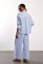 Blue Striped Palazzo Trousers 0178 - 5