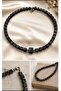 Volkan Anthracite Natural Hematite Stone Necklace - 2