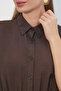 Women's Zero Sleeve Fold Dress 2622 - Brown - 5