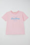 Girl's Short-Sleeved Trouser Suit with Embossed Chenille Lettering Embroidery, Ages 9-14, Pink - 2