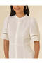 Women Cream Embellished Midi Dress - 2