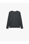 Long Sleeve Crew Neck Cotton Dog Embroidered T-Shirt - 4
