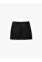 Jewel Buttoned Pocketed A-Line Tweed Mini Skirt - 6