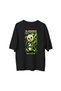 Men's Oversize Printed T-Shirt with Party Culture Character and Slogan Text Detail, Comfortable Cut, Casual Modern - 2