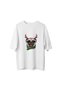 Women's Oversize T-Shirt 100% Cotton Pug with Glasses Reindeer Antlers Printed Relaxed Fit Casual Modern - 2