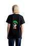 Women's Graphic Printed Thoughtful Character T-Shirt Helmet Design Relaxed Fit Casual Modern Stylish Elegant