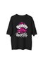 Women's Oversize T-Shirt Queen of Hearts Printed Empowering Message Comfortable Fit Casual Modern - 2