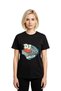 Women's Retro Dj Turntable Printed Graphic T-Shirt Music Party Themed Relaxed Fit Casual Modern Stylish