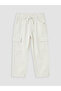 Beige Baggy Fit Boys Gabardine Cargo Pants - 3