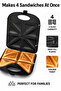 Olsenmark 1400W 4 Slice Sandwich Maker| Non-Stick Coated Plates| Automatic Temperature Control| Cool Touch Handle| Lock System| Power Indicator| Black - 3