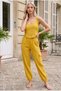 Women's Muslin Crop Tank Top and Cargo Pocket Shalwar Pants Two-Piece Set 100% Cotton - 3