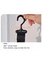 Two-piece hat rack with 8 clips, black - 4