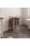 Bamboo laundry basket with three compartments made of wood - 4