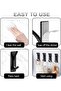 8-piece stainless steel self-adhesive hooks in black - 4