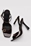 Valeria Women's Square Toe Heeled Shoes Slingback - 3