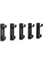 5-piece wall hook set, self-adhesive, black