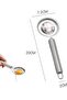 Egg yolk and white separator 2-piece set, stainless steel with hook, silver. - 2