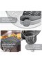 Clip-on cookware drain cover 2-piece set, silicone, suitable for pasta and vegetables, gray. - 5