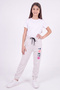 Girl's Double Pocket Printed Colorful Jogger Sweatpants - 2