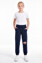 Girl's Double Pocket Printed Colorful Sweatpants - 5