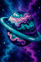 Cosmic Jellyfish Galaxy Patterned 70X150 Beach Towel - Digital Printed Fade-Resistant Bath Towel - 2