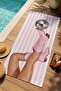 Retro Pink Disco Woman Figured Patterned 70X150 Beach Towel - Digital Printed Colorfast Bath Towel - 2