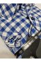 Modelli Checkered Trend Cotton-Linen Blend Short Sleeve Children's Shirt - 4