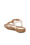 White Rubber Band Stone Embroidered Comfortable Soft Lightweight Genuine Leather Women's Sandals B312 Z - 4