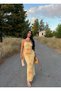 Yellow Neck Scarf Tulle Dress - 4