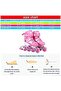 Inline Skates, Girls Pink Adjustable Inline Skates with Light up Wheels, Beginner Roller Skat - 6