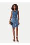 Dark Blue Denim Women's Dress - 3