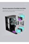 Curvo Mini Curved Glass ATX/M-ATX/ITX Gaming PC Case, 6 ARGB Fans, Up to 240MM Radiator, Up to 330MM GPU, Black - 6