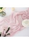 Two chiffon table runners, bohemian-style wedding table decorations, 75x300 cm - grey-green - 3