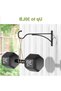 Outdoor wall hooks for hanging flower baskets, bird feeders, and lanterns - 11-inch black metal, 2-piece set, suitable for gardens and balconies. - 4
