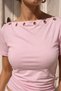 Women's Eyelet Detailed Boat Neck Blouse - 2