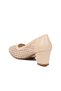 Women's Beige Knitted Patterned Heeled Oval Toe Classic Casual and Stylish Heeled Shoes 18386016 Z - 4