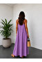 Lilac Adjustable Strap Basic Non-Iron Long Dress - 2