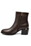 Saranda Genuine Leather Orthopedic Heeled Women's Boots Brown - 4