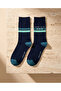 Unisex Striped Padel Club Navy Blue Socks - 3