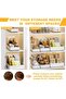 ® 3 Pieces Pull Out Cabinet Organizer Kitchen 3 Sizes No Drill Open Cabinet Shelf Trays Basket - 4