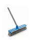 Floor Cleaning Brush with Attached Wiper 118 cm Long Metal Handle, Blue - 4